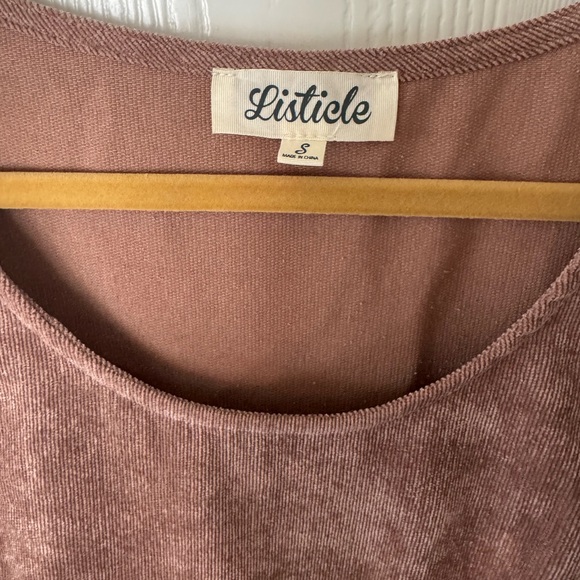 Listicle Mauve Corduroy Dress - Picture 4 of 6